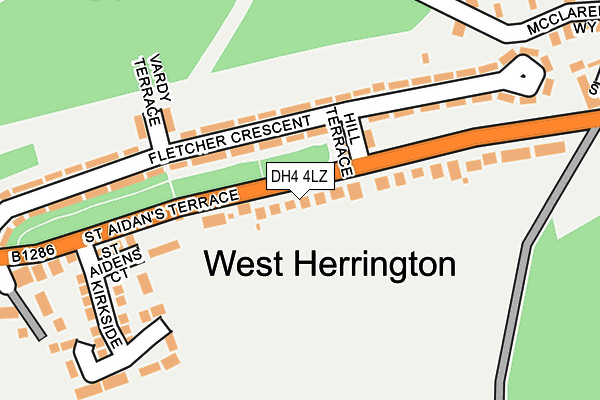 DH4 4LZ map - OS OpenMap – Local (Ordnance Survey)