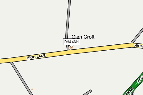 DH4 4NH map - OS OpenMap – Local (Ordnance Survey)