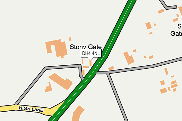 DH4 4NL map - OS OpenMap – Local (Ordnance Survey)