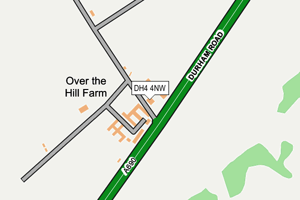 DH4 4NW map - OS OpenMap – Local (Ordnance Survey)