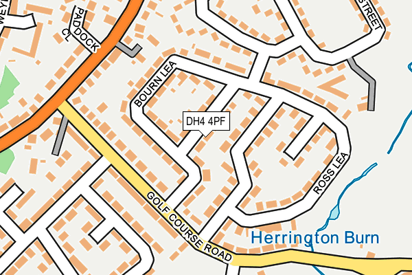 DH4 4PF map - OS OpenMap – Local (Ordnance Survey)