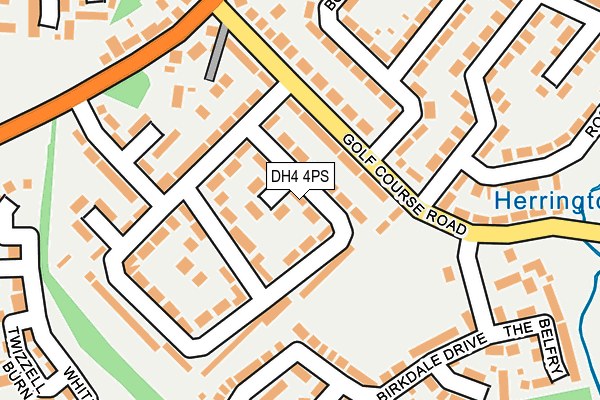 DH4 4PS map - OS OpenMap – Local (Ordnance Survey)