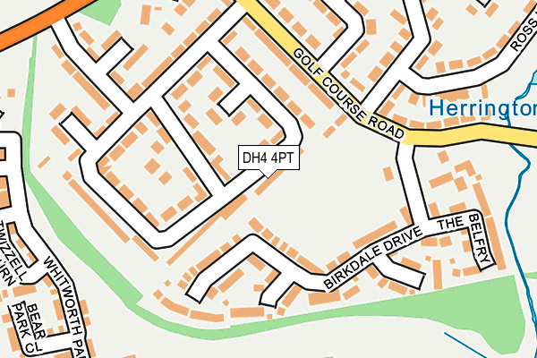 DH4 4PT map - OS OpenMap – Local (Ordnance Survey)
