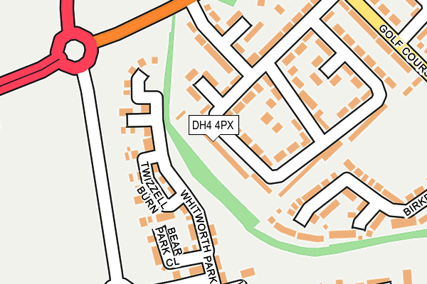 DH4 4PX map - OS OpenMap – Local (Ordnance Survey)