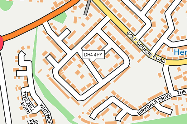 DH4 4PY map - OS OpenMap – Local (Ordnance Survey)