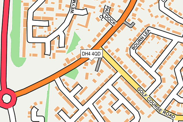 DH4 4QD map - OS OpenMap – Local (Ordnance Survey)