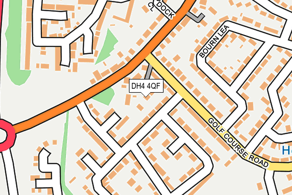 DH4 4QF map - OS OpenMap – Local (Ordnance Survey)