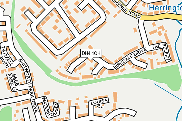 DH4 4QH map - OS OpenMap – Local (Ordnance Survey)