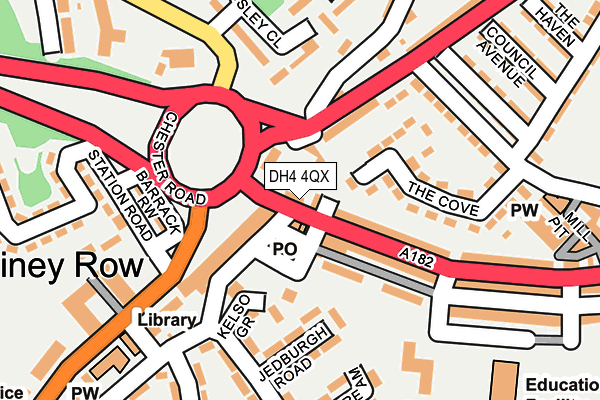 DH4 4QX map - OS OpenMap – Local (Ordnance Survey)