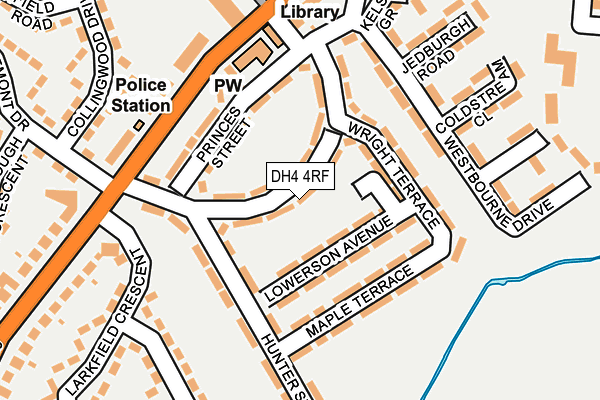 DH4 4RF map - OS OpenMap – Local (Ordnance Survey)