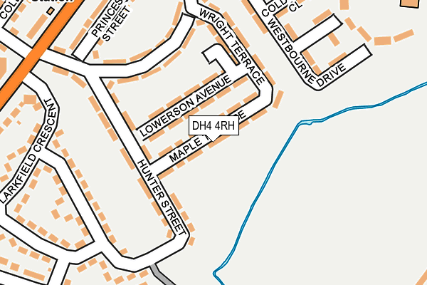 DH4 4RH map - OS OpenMap – Local (Ordnance Survey)