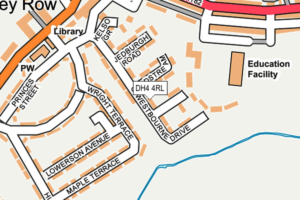 DH4 4RL map - OS OpenMap – Local (Ordnance Survey)