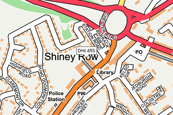 DH4 4RS map - OS OpenMap – Local (Ordnance Survey)