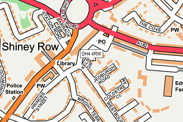 DH4 4RW map - OS OpenMap – Local (Ordnance Survey)