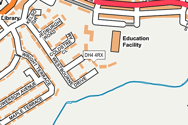 DH4 4RX map - OS OpenMap – Local (Ordnance Survey)