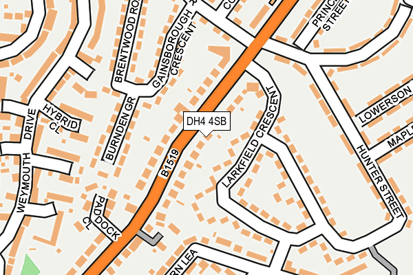 DH4 4SB map - OS OpenMap – Local (Ordnance Survey)