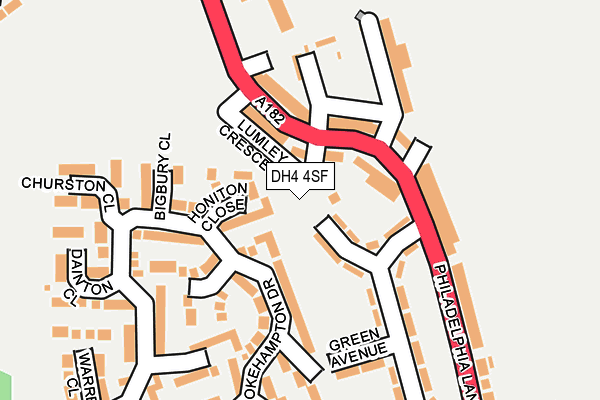 DH4 4SF map - OS OpenMap – Local (Ordnance Survey)