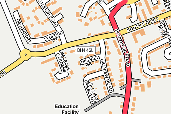 DH4 4SL map - OS OpenMap – Local (Ordnance Survey)