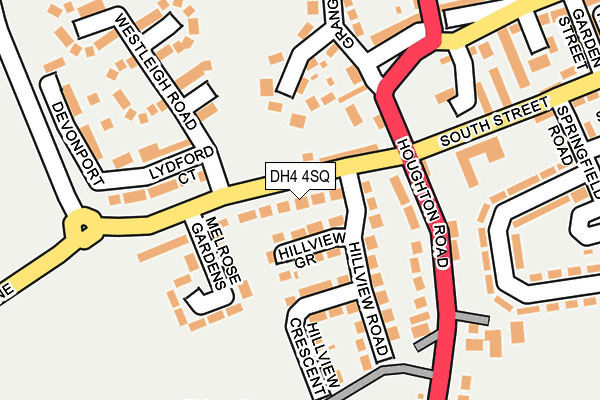 DH4 4SQ map - OS OpenMap – Local (Ordnance Survey)