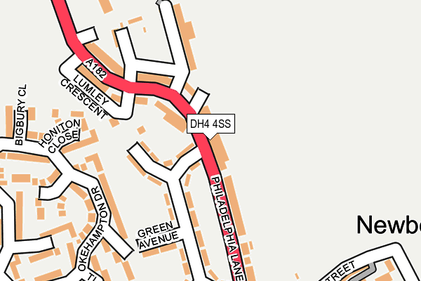 DH4 4SS map - OS OpenMap – Local (Ordnance Survey)