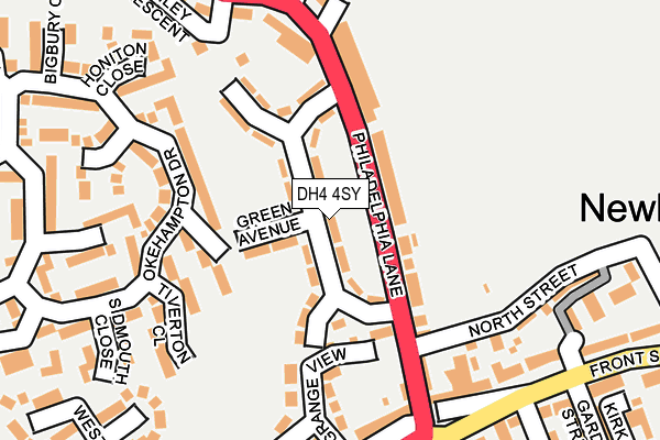 DH4 4SY map - OS OpenMap – Local (Ordnance Survey)