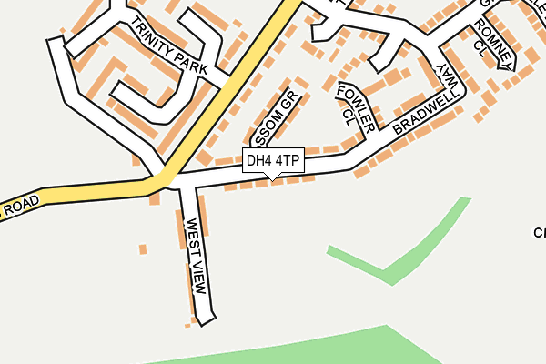 DH4 4TP map - OS OpenMap – Local (Ordnance Survey)