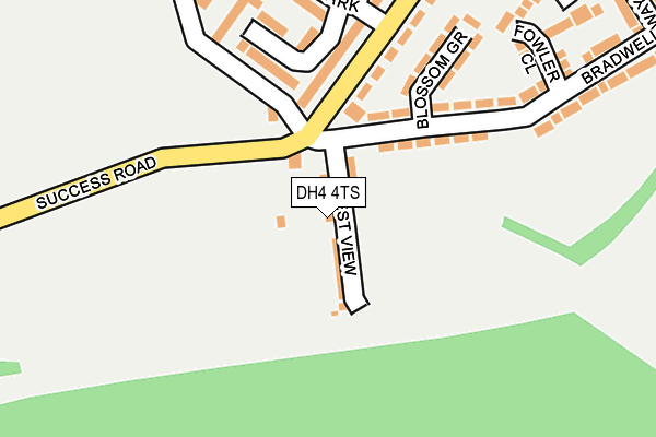 DH4 4TS map - OS OpenMap – Local (Ordnance Survey)