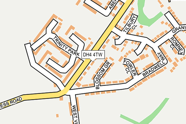 DH4 4TW map - OS OpenMap – Local (Ordnance Survey)