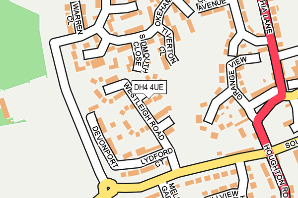 DH4 4UE map - OS OpenMap – Local (Ordnance Survey)
