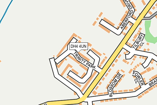 DH4 4UN map - OS OpenMap – Local (Ordnance Survey)