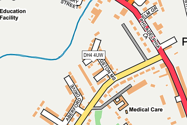 DH4 4UW map - OS OpenMap – Local (Ordnance Survey)