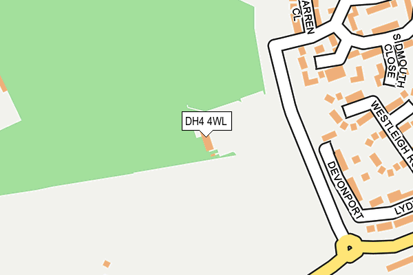 DH4 4WL map - OS OpenMap – Local (Ordnance Survey)