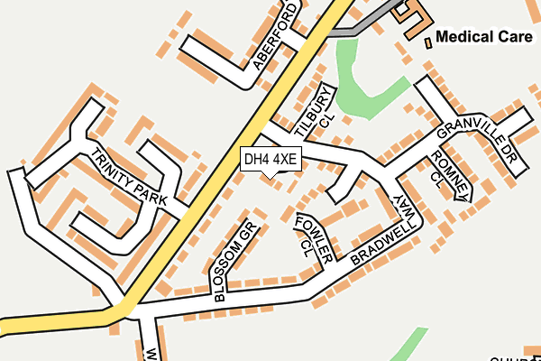 DH4 4XE map - OS OpenMap – Local (Ordnance Survey)