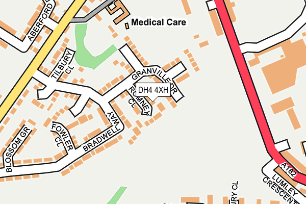 DH4 4XH map - OS OpenMap – Local (Ordnance Survey)