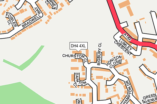 DH4 4XL map - OS OpenMap – Local (Ordnance Survey)