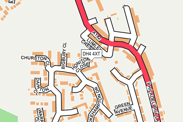 DH4 4XT map - OS OpenMap – Local (Ordnance Survey)