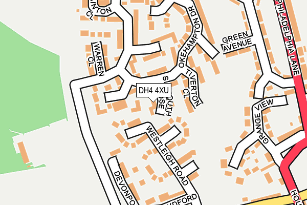 DH4 4XU map - OS OpenMap – Local (Ordnance Survey)