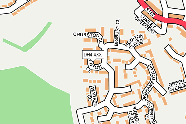 DH4 4XX map - OS OpenMap – Local (Ordnance Survey)