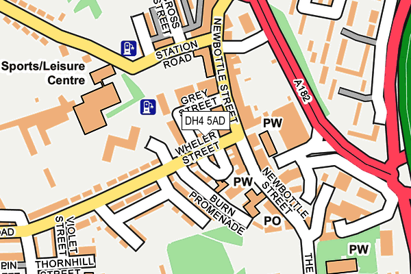 DH4 5AD map - OS OpenMap – Local (Ordnance Survey)