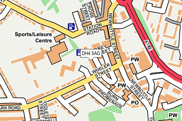 DH4 5AG map - OS OpenMap – Local (Ordnance Survey)