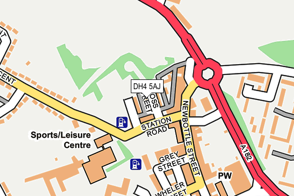 DH4 5AJ map - OS OpenMap – Local (Ordnance Survey)