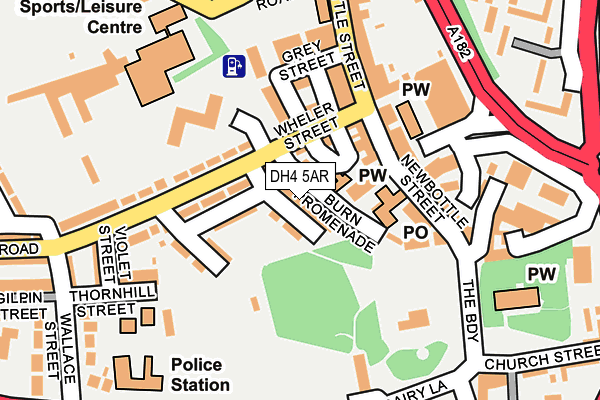 DH4 5AR map - OS OpenMap – Local (Ordnance Survey)