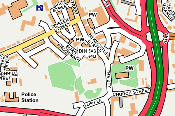 DH4 5AS map - OS OpenMap – Local (Ordnance Survey)