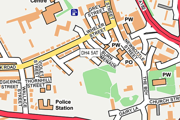 DH4 5AT map - OS OpenMap – Local (Ordnance Survey)