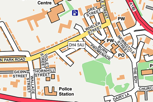 DH4 5AU map - OS OpenMap – Local (Ordnance Survey)