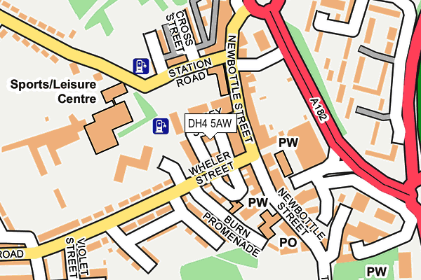 DH4 5AW map - OS OpenMap – Local (Ordnance Survey)