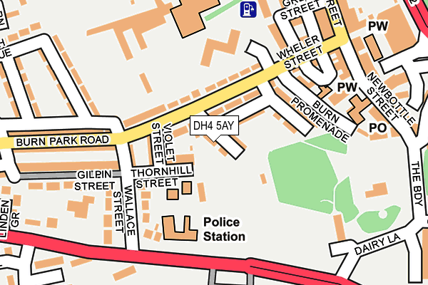 DH4 5AY map - OS OpenMap – Local (Ordnance Survey)