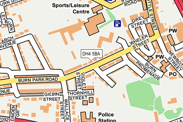 DH4 5BA map - OS OpenMap – Local (Ordnance Survey)