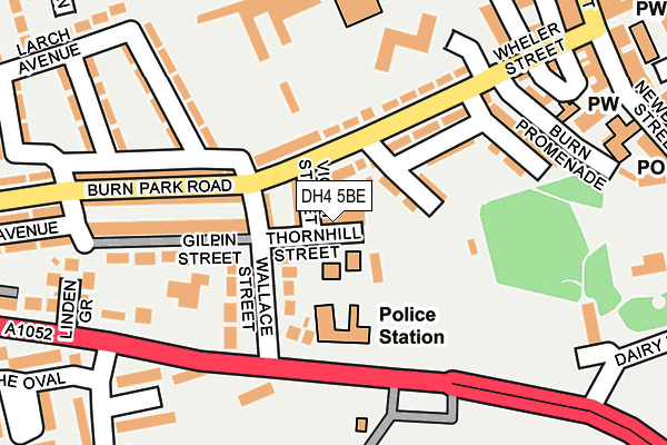 DH4 5BE map - OS OpenMap – Local (Ordnance Survey)