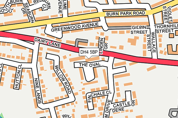 DH4 5BP map - OS OpenMap – Local (Ordnance Survey)